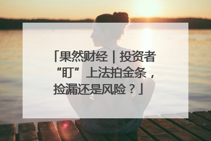 果然财经｜投资者“盯”上法拍金条，捡漏还是风险？