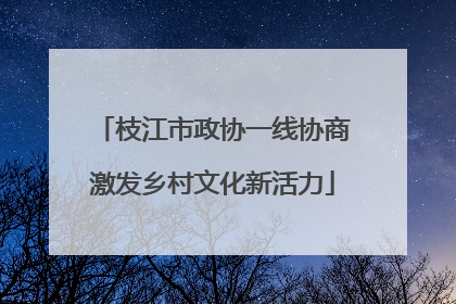 枝江市政协一线协商激发乡村文化新活力
