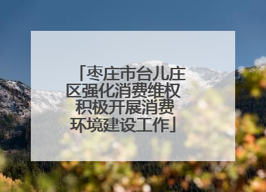 枣庄市台儿庄区强化消费维权 积极开展消费环境建设工作