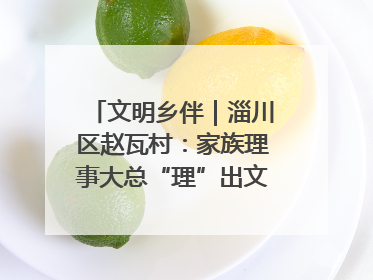 文明乡伴｜淄川区赵瓦村：家族理事大总“理”出文明新风尚