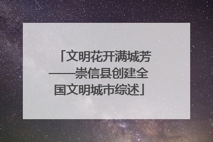 文明花开满城芳——崇信县创建全国文明城市综述