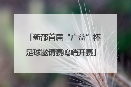 新邵首届“广益”杯足球邀请赛鸣哨开赛