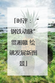 时评：“钢铁动脉”贯湘赣 绘就发展新图景