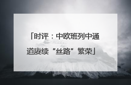 时评：中欧班列中通道赓续“丝路”繁荣