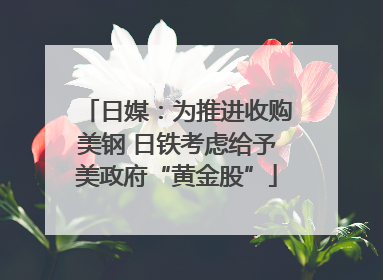 日媒：为推进收购美钢 日铁考虑给予美政府“黄金股”
