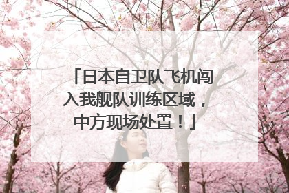 日本自卫队飞机闯入我舰队训练区域，中方现场处置！