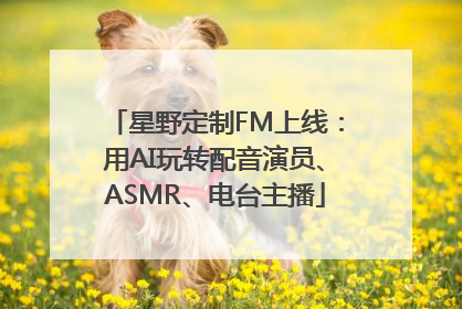星野定制FM上线：用AI玩转配音演员、ASMR、电台主播