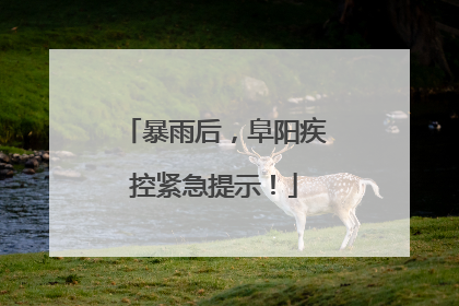 暴雨后，阜阳疾控紧急提示！