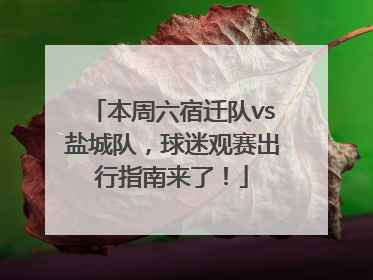 本周六宿迁队vs盐城队，球迷观赛出行指南来了！