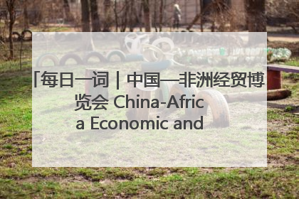 每日一词｜中国—非洲经贸博览会 China-Africa Economic and Trade Expo