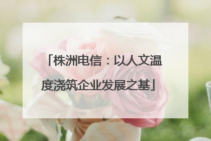 株洲电信：以人文温度浇筑企业发展之基