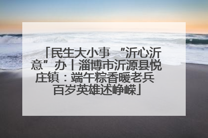 民生大小事 “沂心沂意”办丨淄博市沂源县悦庄镇：端午粽香暖老兵 百岁英雄述峥嵘
