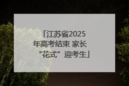 江苏省2025年高考结束 家长“花式”迎考生
