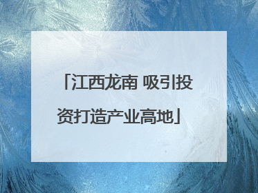 江西龙南 吸引投资打造产业高地