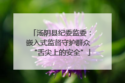 汤阴县纪委监委：嵌入式监督守护群众“舌尖上的安全”
