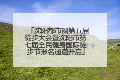 沈阳都市圈第五届徒步大会暨沈阳市第七届全民健身国际徒步节报名通道开启