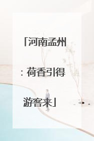 河南孟州：荷香引得游客来