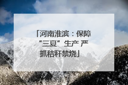 河南淮滨：保障“三夏”生产 严抓秸秆禁烧