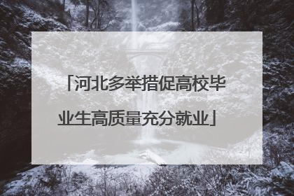 河北多举措促高校毕业生高质量充分就业