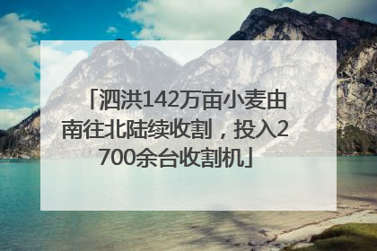 泗洪142万亩小麦由南往北陆续收割，投入2700余台收割机