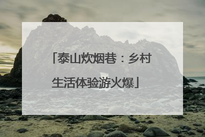 泰山炊烟巷：乡村生活体验游火爆