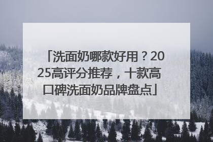 洗面奶哪款好用？2025高评分推荐，十款高口碑洗面奶品牌盘点