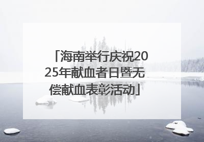 海南举行庆祝2025年献血者日暨无偿献血表彰活动