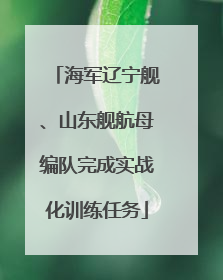海军辽宁舰、山东舰航母编队完成实战化训练任务