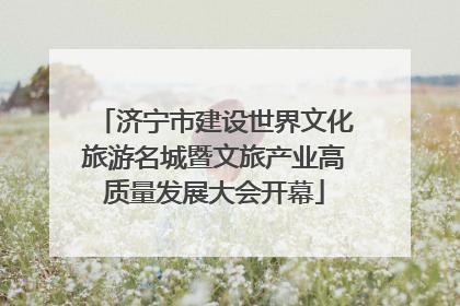 济宁市建设世界文化旅游名城暨文旅产业高质量发展大会开幕