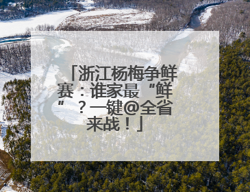 浙江杨梅争鲜赛：谁家最“鲜”？一键@全省来战！