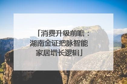 消费升级前瞻：湖南金证把脉智能家居增长逻辑