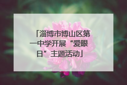 淄博市博山区第一中学开展“爱眼日”主题活动