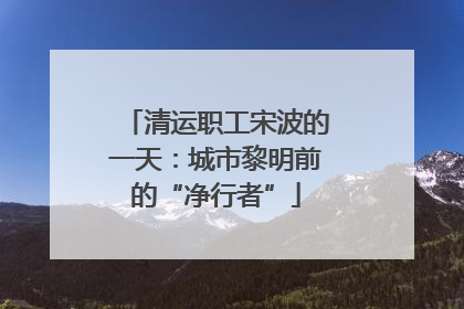 清运职工宋波的一天：城市黎明前的“净行者”