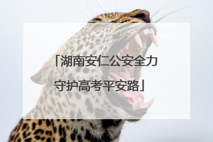 湖南安仁公安全力守护高考平安路