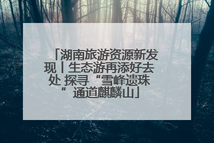 湖南旅游资源新发现丨生态游再添好去处 探寻“雪峰遗珠”通道麒麟山