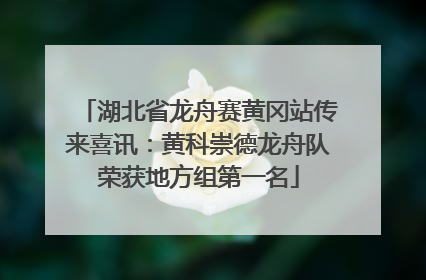 湖北省龙舟赛黄冈站传来喜讯：黄科崇德龙舟队荣获地方组第一名