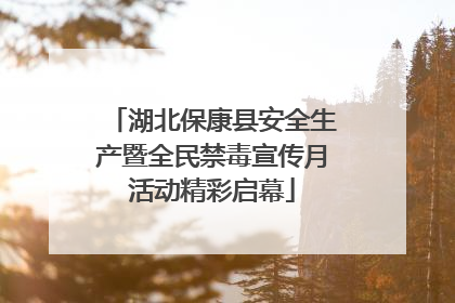 湖北保康县安全生产暨全民禁毒宣传月活动精彩启幕