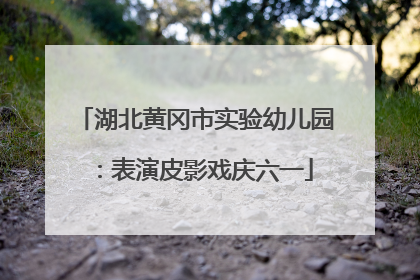 湖北黄冈市实验幼儿园：表演皮影戏庆六一