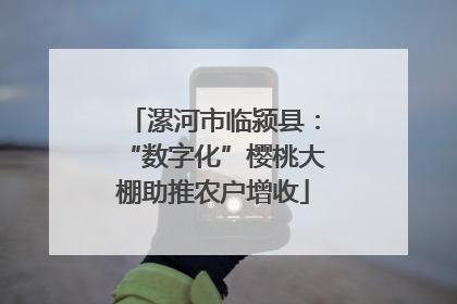 漯河市临颍县：“数字化”樱桃大棚助推农户增收