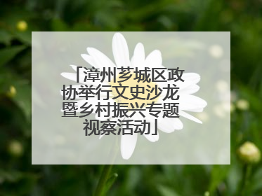 漳州芗城区政协举行文史沙龙暨乡村振兴专题视察活动