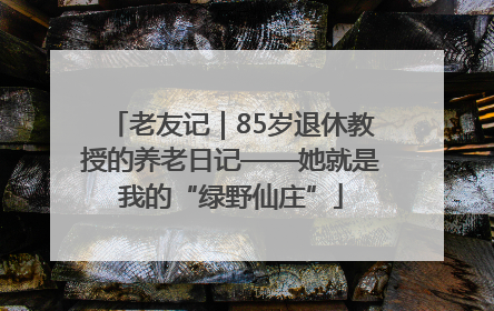 老友记｜85岁退休教授的养老日记——她就是我的“绿野仙庄”