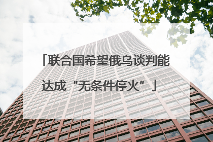 联合国希望俄乌谈判能达成“无条件停火”