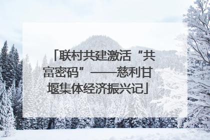 联村共建激活“共富密码”——慈利甘堰集体经济振兴记