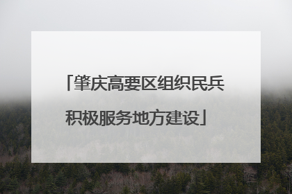 肇庆高要区组织民兵积极服务地方建设