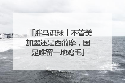 胖马识球丨不管美加墨还是西葡摩，国足唯留一地鸡毛