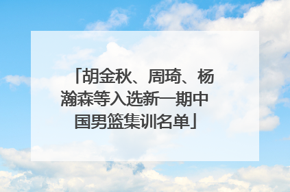 胡金秋、周琦、杨瀚森等入选新一期中国男篮集训名单