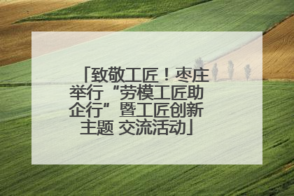 致敬工匠！枣庄举行“劳模工匠助企行”暨工匠创新主题 交流活动