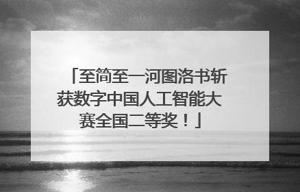 至简至一河图洛书斩获数字中国人工智能大赛全国二等奖！