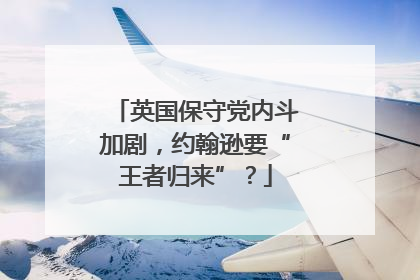 英国保守党内斗加剧，约翰逊要“王者归来”？