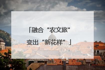 融合“农文旅” 变出“新花样”